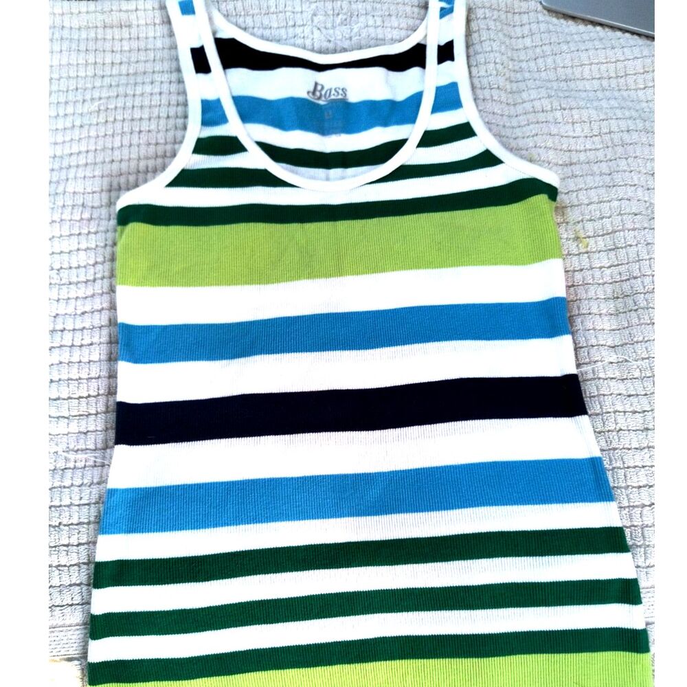 G.H. Bass & Co. White Cotton Ribbed Tank Top Small | NWOT | Coastal